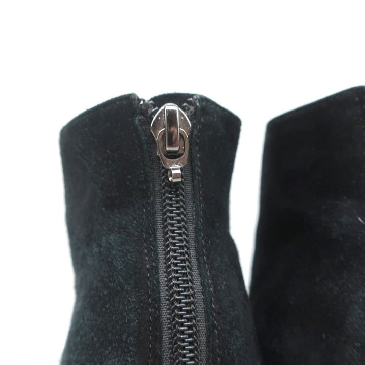 Alexandre Birman Platform Ankle Boots Black Suede Size 7 High Heel Booties - Celebrity Owned