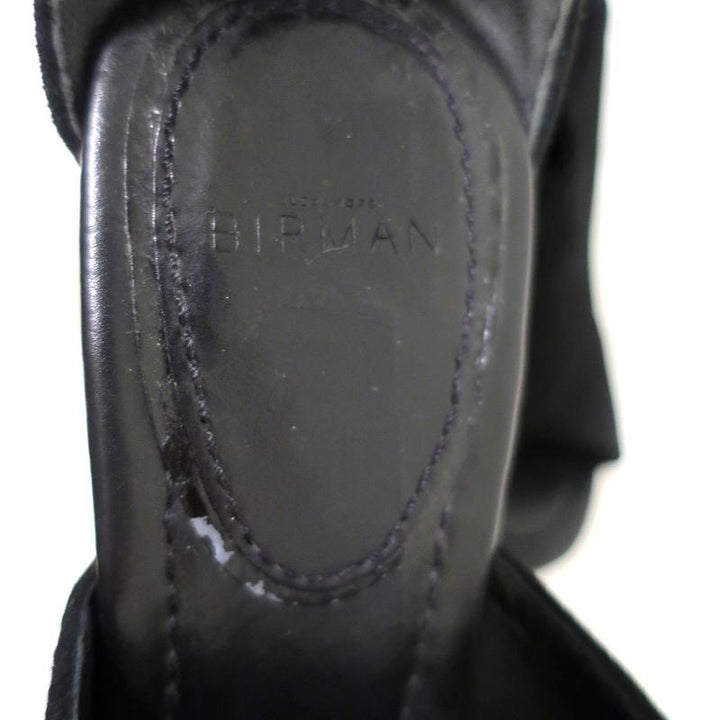 Alexandre Birman Platform Clog Sandals Peggy Black Suede &amp; Snakeskin Size 37 - Celebrity Owned