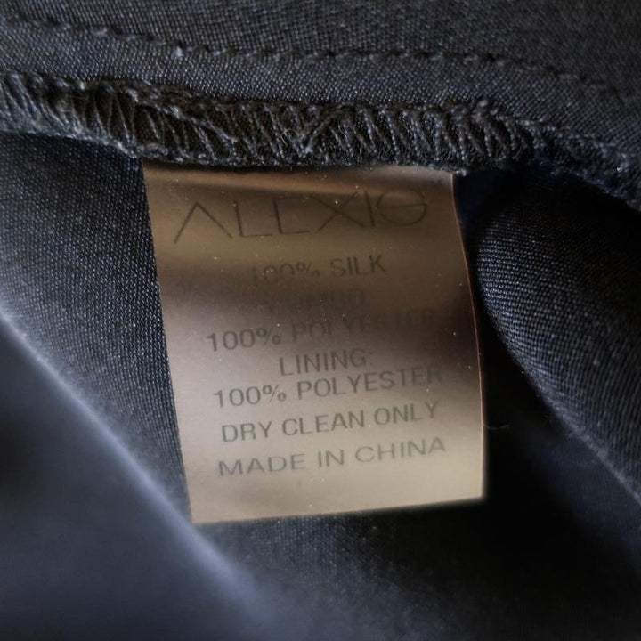 Alexis Cold Shoulder Top Fernand Black Ruffle-Trim Silk &amp; Mesh Size Extra Small - Celebrity Owned