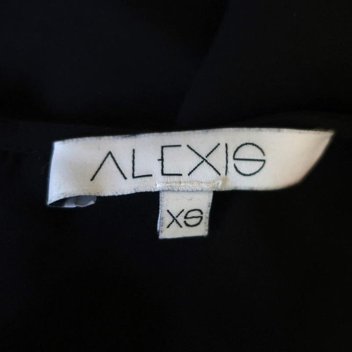 Alexis Cold Shoulder Top Fernand Black Ruffle-Trim Silk &amp; Mesh Size Extra Small - Celebrity Owned