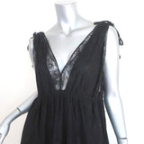 Alexis Maxi Dress Umbria Black Lace Size Medium Sleeveless Deep V-Neck Gown NEW - Celebrity Owned