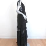 Alexis Maxi Dress Umbria Black Lace Size Medium Sleeveless Deep V-Neck Gown NEW - Celebrity Owned