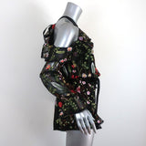 Alexis Romper Brenna Black Floral-Embroidered Mesh Size Extra Small NEW - Celebrity Owned