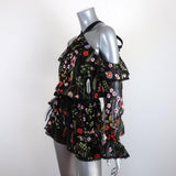 Alexis Romper Brenna Black Floral-Embroidered Mesh Size Extra Small NEW - Celebrity Owned
