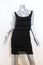 Alice + Olivia Dress Gabby Black Beaded Silk Size Medium Draped-Back Mini