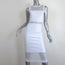 Alice + Olivia Dress Karman White Illusion Mesh & Crepe Size 2 Sleeveless Midi