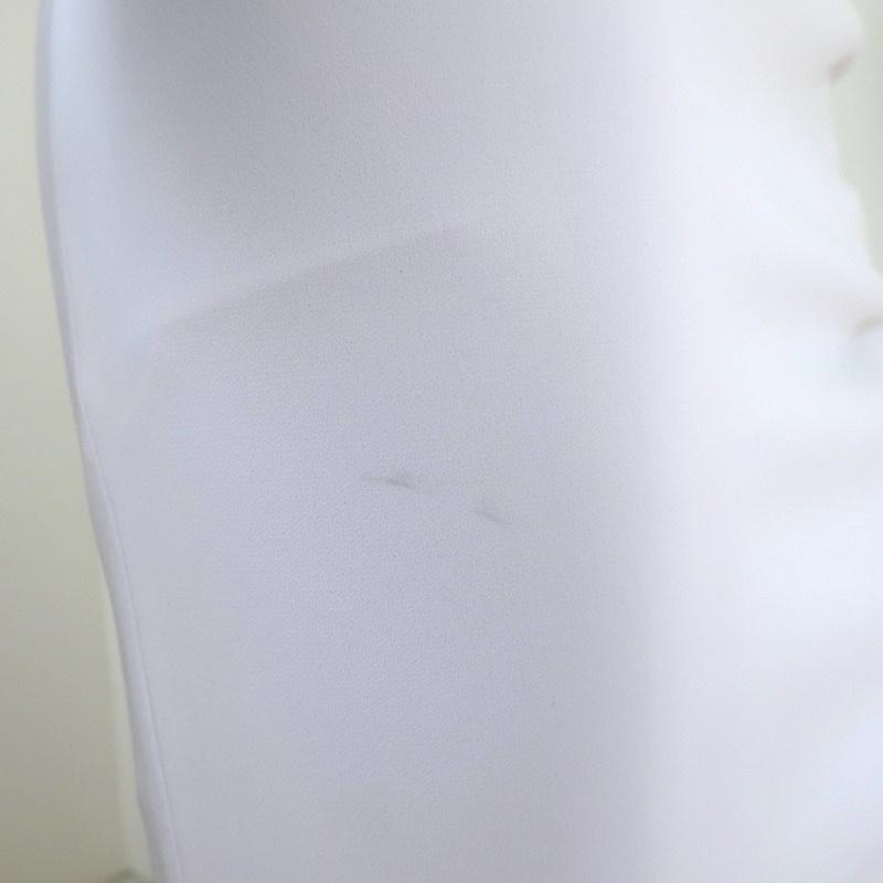 Alice + Olivia Dress Karman White Illusion Mesh &amp; Crepe Size 2 Sleeveless Midi - Celebrity Owned