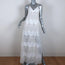 Alice + Olivia Maxi Dress Vandy White Lace-Paneled Satin Size Extra Small