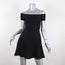 Alice + Olivia Off the Shoulder Mini Dress Carisi Black Stretch Jersey Size 4