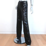 Alice + Olivia Racquel Sequin Wide Leg Pants Black Size 4 - Celebrity Owned