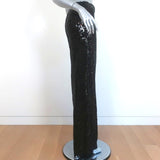 Alice + Olivia Racquel Sequin Wide Leg Pants Black Size 4 - Celebrity Owned