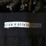 Alice + Olivia Racquel Sequin Wide Leg Pants Black Size 4 - Celebrity Owned