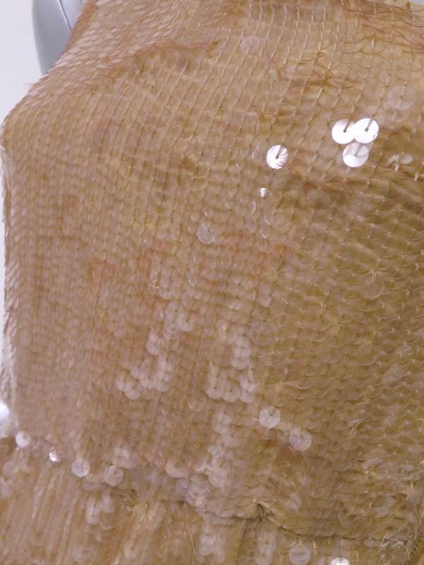 Alice + Olivia Sequin Dress Dusty Pink Beige Size 2 One Shoulder Mini NEW - Celebrity Owned