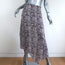 AllSaints Asymmetric Midi Skirt Rhea Misra Snake Print Chiffon Size US 4