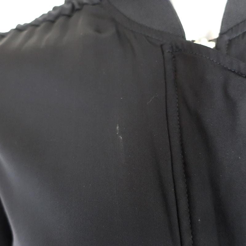 AllSaints Bomber Jacket Ellis Black Ruched Satin Size Small - Celebrity Owned