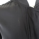 AllSaints Bomber Jacket Ellis Black Ruched Satin Size Small - Celebrity Owned