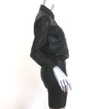 AllSaints Kadi Leather Dress Black Size US 2 Long Sleeve Mini NEW - Celebrity Owned