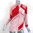 Altuzarra Blouse Chika Red/White Bandana Print Silk Size 34 Long Sleeve Shirt