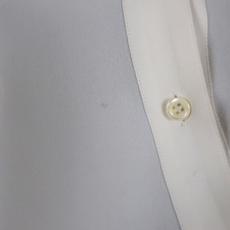 Altuzarra Blouse Garcia White Ruched Crepe Size 44 Asymmetric Button Front Shirt - Celebrity Owned