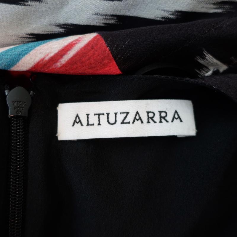 Altuzarra Dress Parrot Ikat Printed Silk Chiffon Size 36 Sleeveless Shift - Celebrity Owned