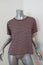 AMO Classic Striped Tee Pink/Black Size Large Short Sleeve T-Shirt Top