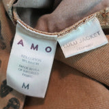 AMO Jacket Lulu Leopard Print Denim Size Medium NEW - Celebrity Owned