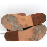 Ancient Greek Sandals Agni Ankle Strap Sandals Brown Braided Leather Size 38 - Celebrity Owned