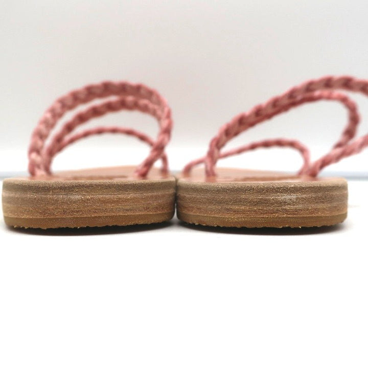 Ancient Greek Sandals Alkmini Slides Dusty Pink Braided Velvet Size 38 NEW - Celebrity Owned