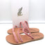 Ancient Greek Sandals Alkmini Slides Dusty Pink Braided Velvet Size 38 NEW