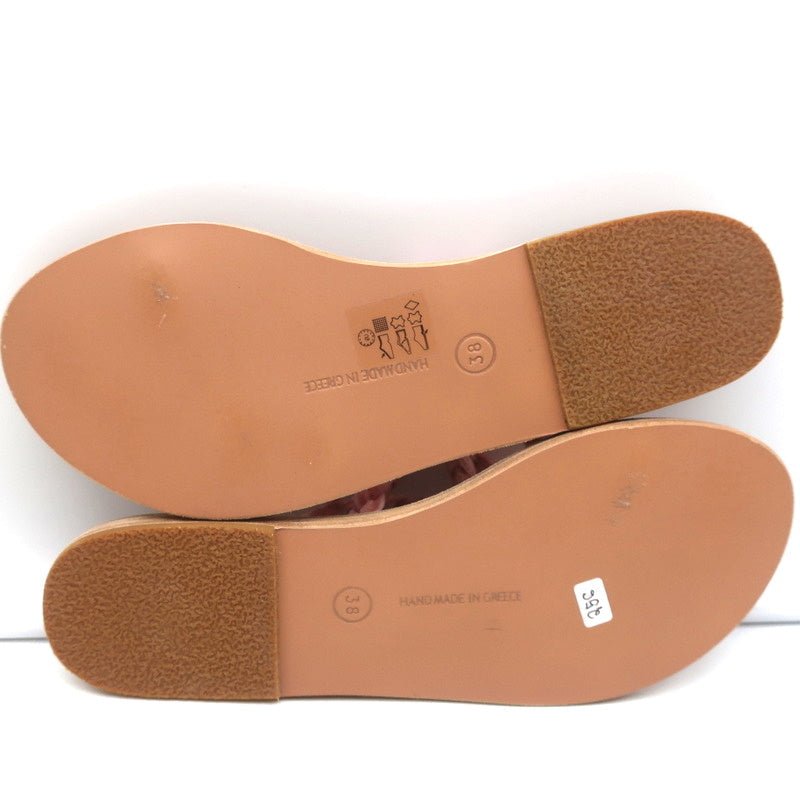 Ancient Greek Sandals Alkmini Slides Dusty Pink Braided Velvet Size 38 NEW - Celebrity Owned
