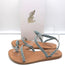Ancient Greek Sandals Eleftheria Ankle Strap Sandals Braided Light Denim Size 38