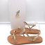 Ancient Greek Sandals Eleftheria Ankle Strap Sandals Gold Sequin Size 38 NEW
