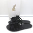 Ancient Greek Sandals Hara Bow Slide Sandals Black Satin Size 38