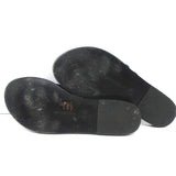 Ancient Greek Sandals Hara Bow Slide Sandals Black Satin Size 38 - Celebrity Owned