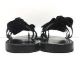 Ancient Greek Sandals Hara Bow Slide Sandals Black Satin Size 38 - Celebrity Owned