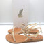 Ancient Greek Sandals Irida Slingback Sandals Off-White Braided Leather Size 38