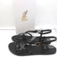 Ancient Greek Sandals Semele Crisscross Slingback Sandals Black Leather Size 38
