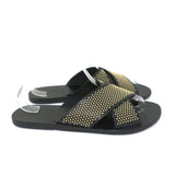 Ancient Greek Sandals Thais Crisscross Sandals Black Studded Leather Size 39 - Celebrity Owned