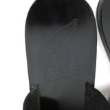 Ancient Greek Sandals Thais Crisscross Sandals Black Studded Leather Size 39 - Celebrity Owned