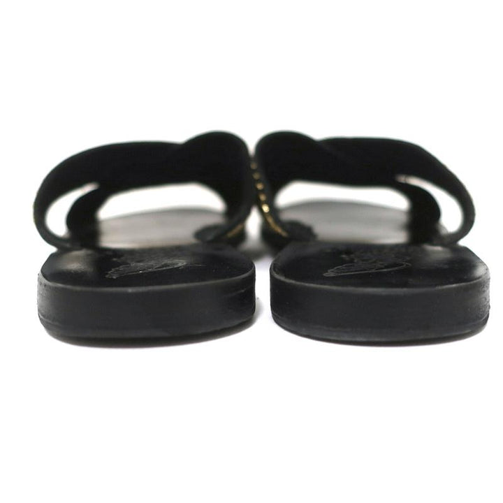 Ancient Greek Sandals Thais Crisscross Sandals Black Studded Leather Size 39 - Celebrity Owned