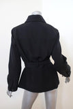 Andrew Marc Belted Jacket Black Cotton-Blend Size Small - Celebrity Owned
