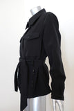 Andrew Marc Belted Jacket Black Cotton-Blend Size Small - Celebrity Owned