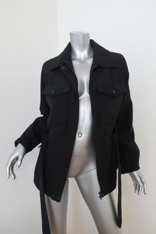 Belted leather-trimmed cotton-blend canvas-jacquard jacket