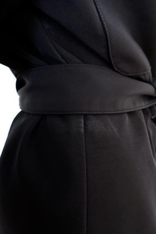 Andrew Marc Belted Jacket Black Cotton-Blend Size Small - Celebrity Owned