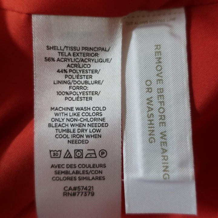 Ann Taylor Fringe Tweed Jacket Persimmon Size 2 Multi-Pocket Button Front - Celebrity Owned