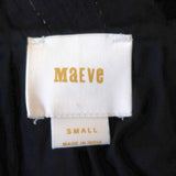 Anthropologie Maeve Midi Dress Abilene Black Metallic-Striped Size Small - Celebrity Owned