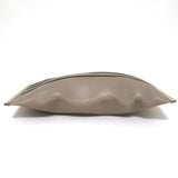 Anya Hindmarch Clutch Taupe Pleated Leather Mini Evening Bag - Celebrity Owned