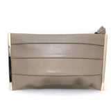 Anya Hindmarch Clutch Taupe Pleated Leather Mini Evening Bag - Celebrity Owned