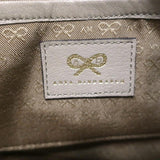 Anya Hindmarch Clutch Taupe Pleated Leather Mini Evening Bag - Celebrity Owned