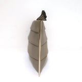 Anya Hindmarch Clutch Taupe Pleated Leather Mini Evening Bag - Celebrity Owned